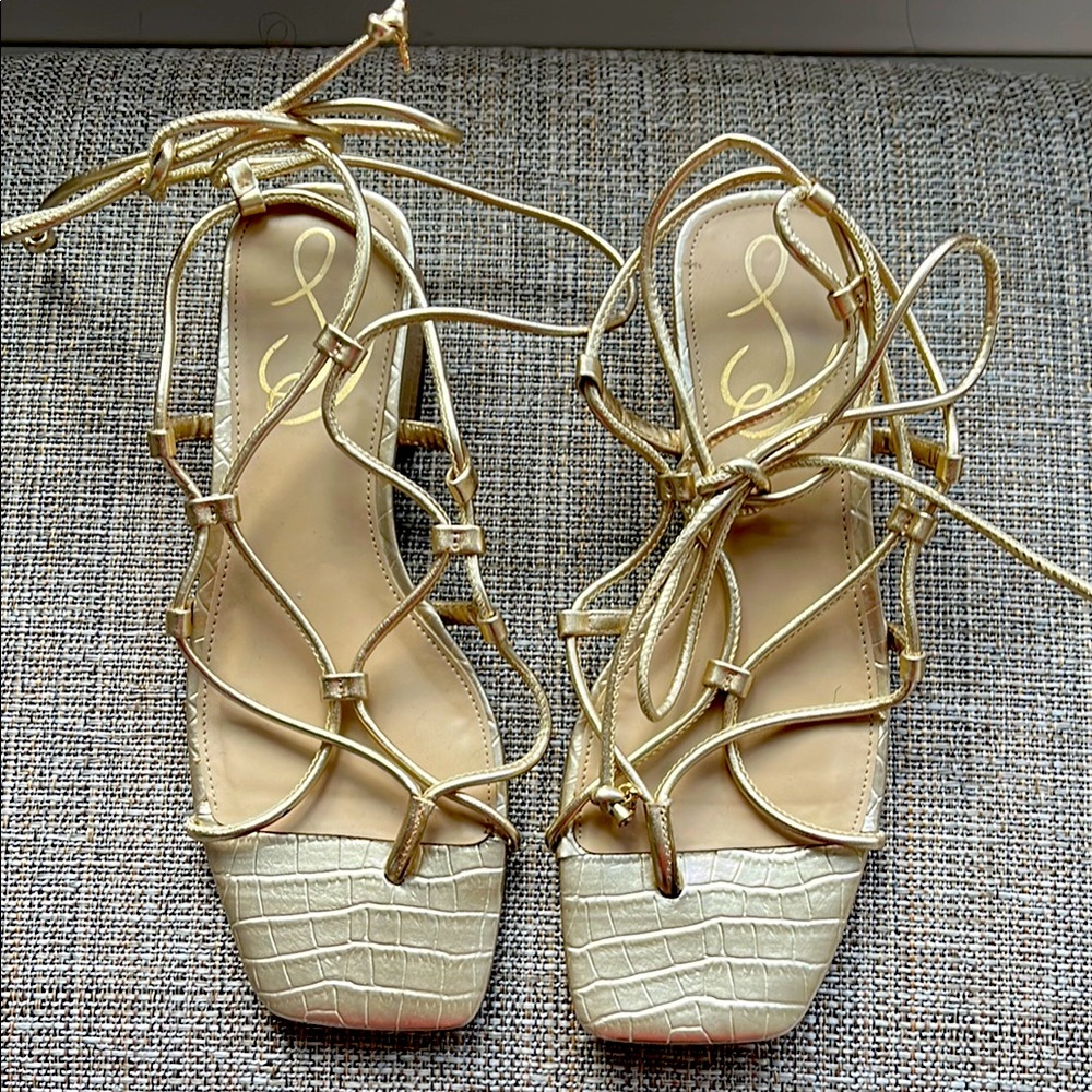 Gold Sam Edelman Daffy Sandals 5M